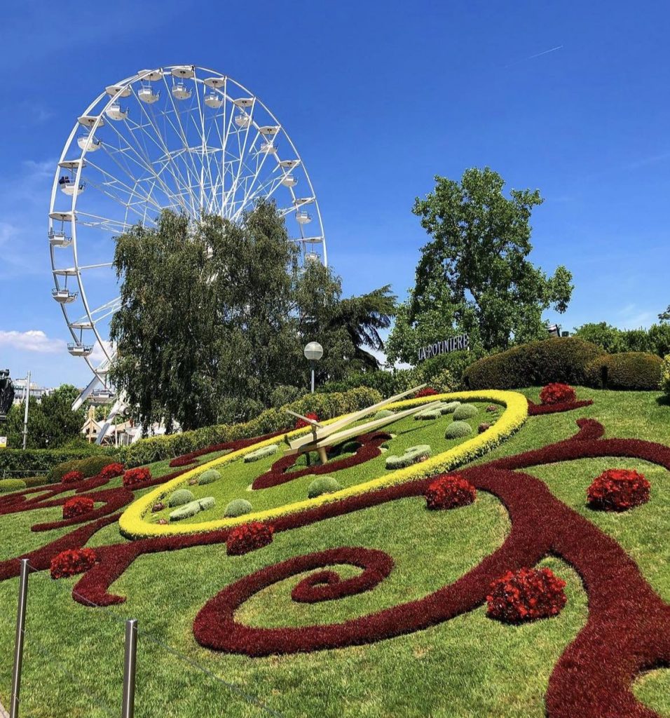 Horloge Fleurie dans le Jardin Anglais à Genève